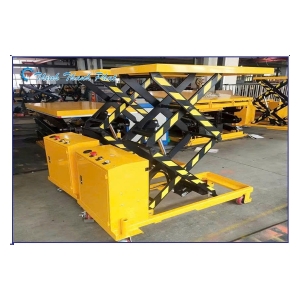 BÀN NÂNG THỦY LỰC 800KG, CAO 1M7 (DÙNG BÌNH ẮC QUY) - CÓ BÁNH XE DI ĐỘNG