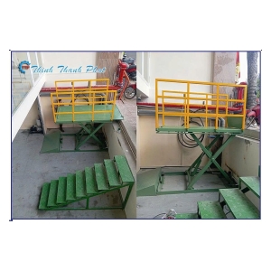 BÀN NÂNG THỦY LỰC CHO XE MÁY XUỐNG HẦM