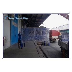 SÀN NÂNG THỦY LỰC ĐỂ NỒI BÊN NGOÀI KHO